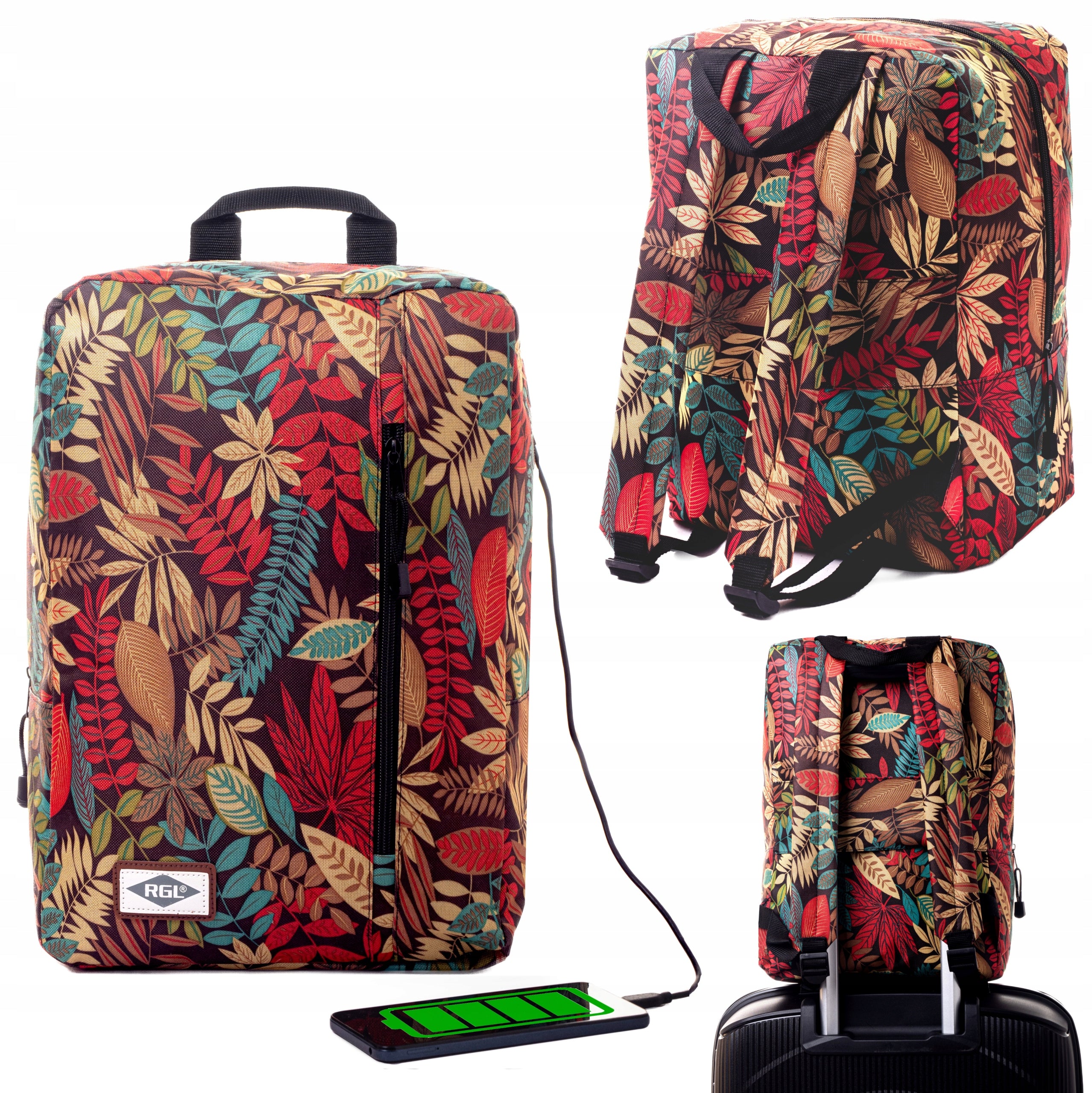 Backpack hand luggage for USB aircraft 40x30x20 + padlock FREEBIE