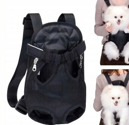 Backpack transporter carrier for dog or cat r. L light double-sided