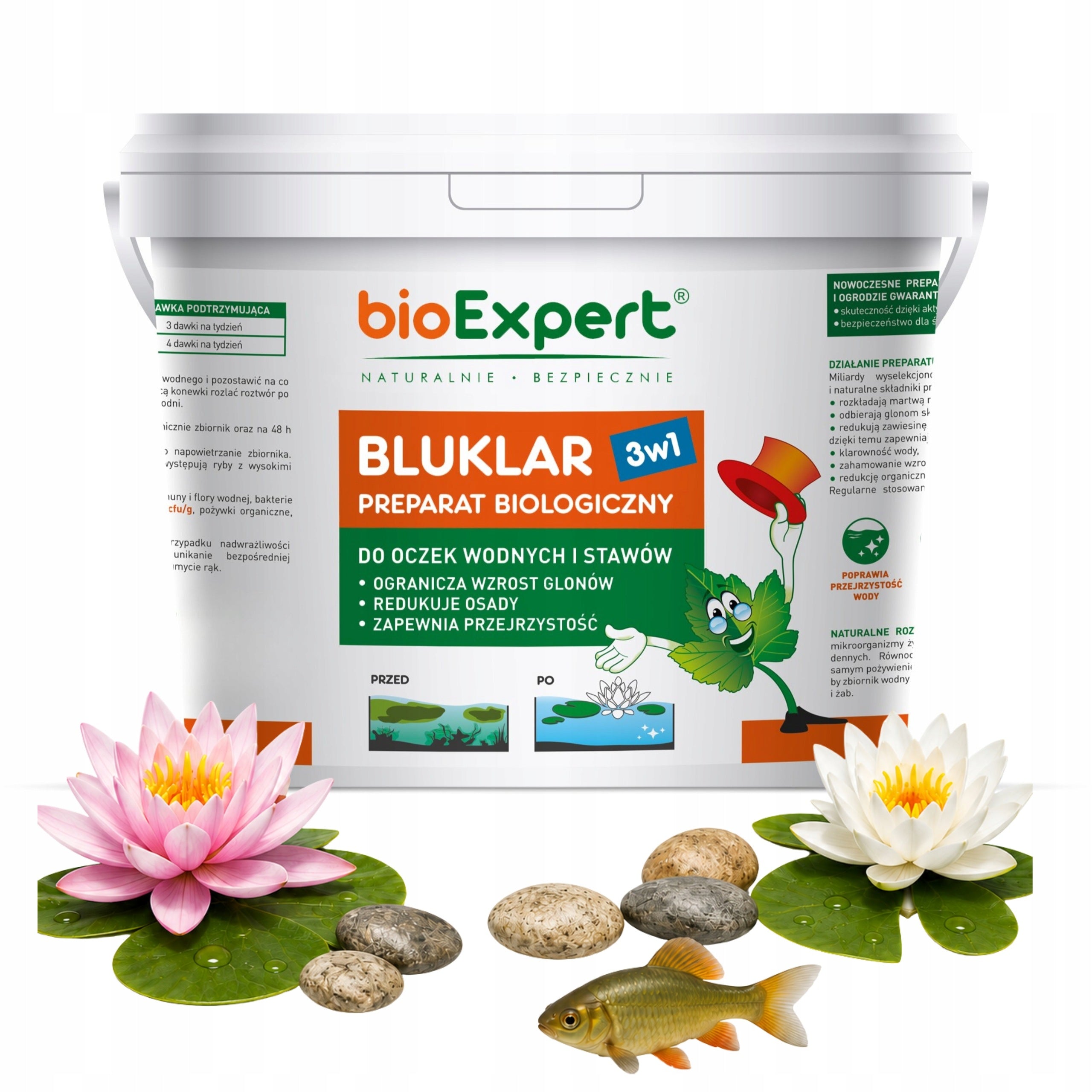 Bacteria for pond Water Preparation removes algae sludge Bluklar 3kg bioExpert