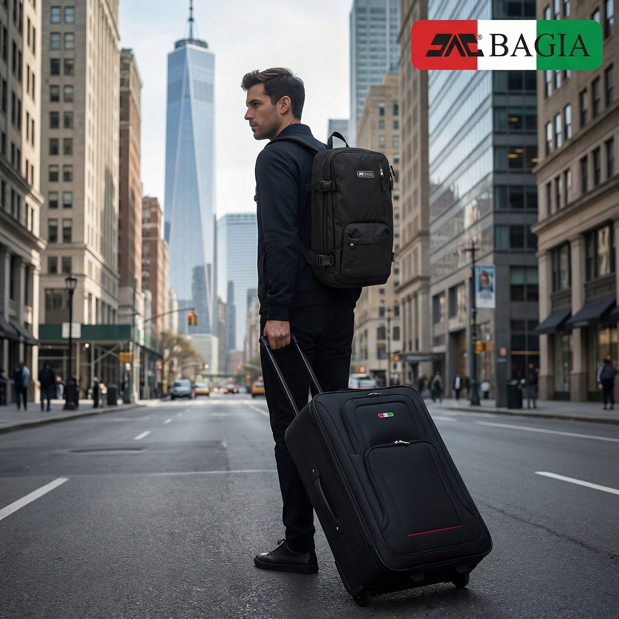 Bag travel case Bagia 130l large material on 2 wheels XXL colors Packaging status original