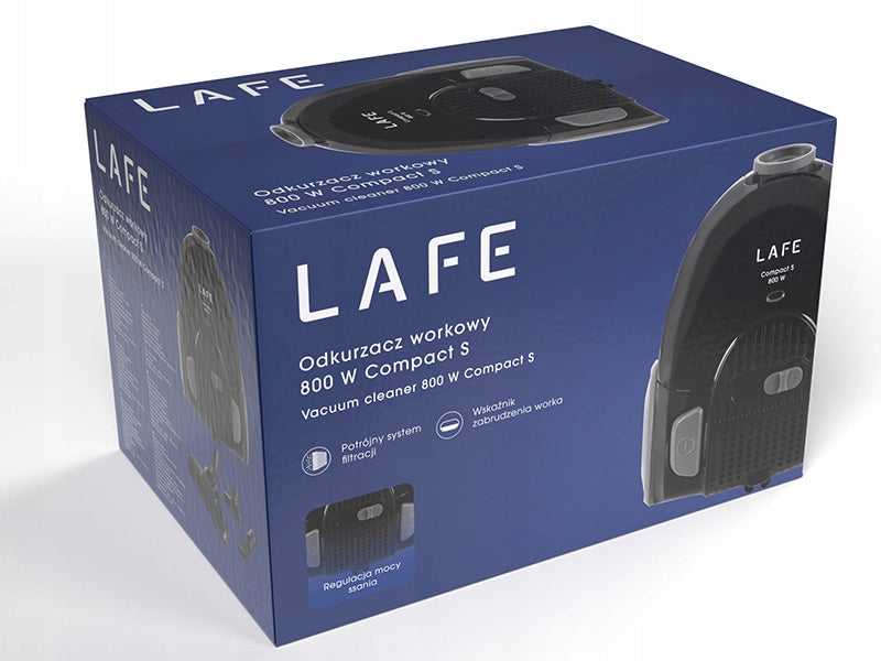 Bagged Vacuum Cleaner LAFE OWJ001 800W Lightweight Small Wired Black Dust container volume 1 l