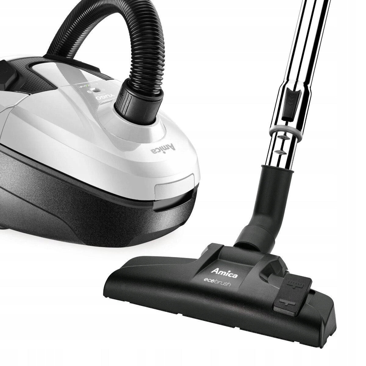 Bagged vacuum cleaner AMICA Yugo VM 1046 Dominant color white