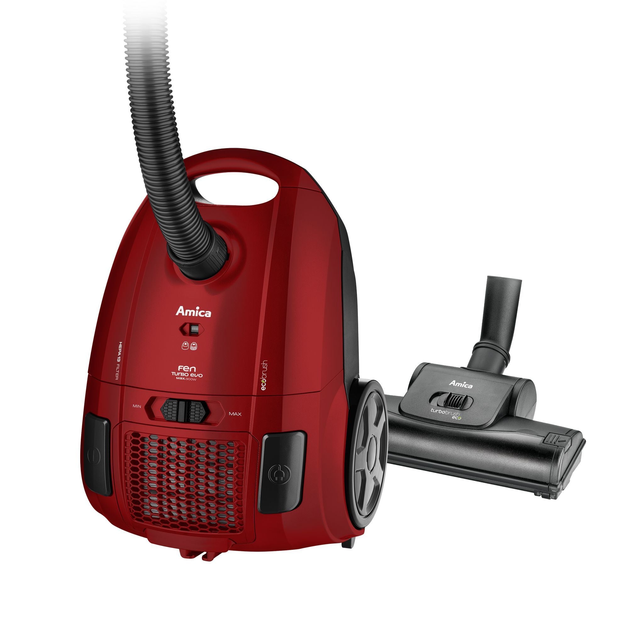 Bagged vacuum cleaner Amica FEN TURBO VM 2063 900W 3L Red Dominant color red