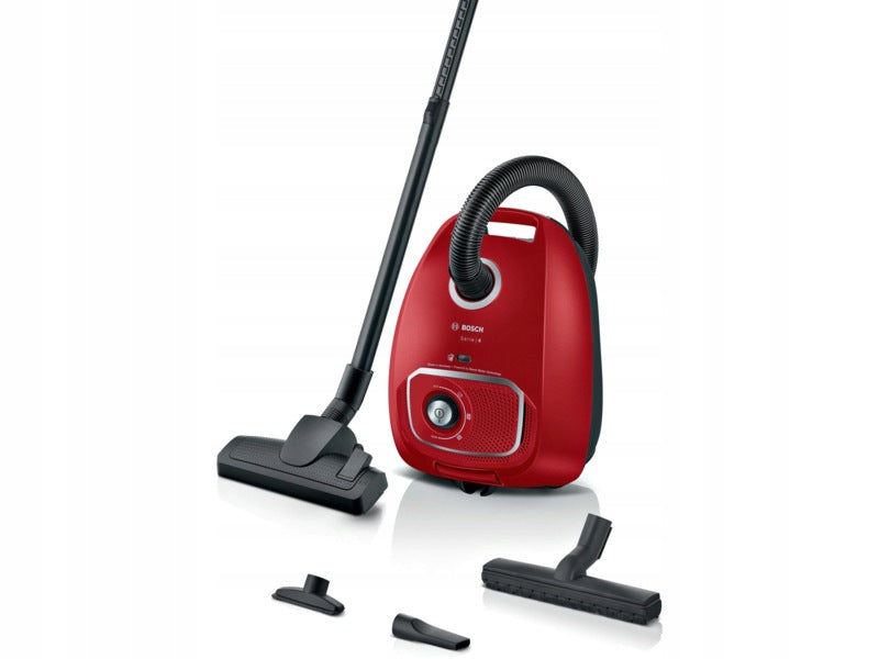 Bagged vacuum cleaner BOSCH BGB41RD3H Red