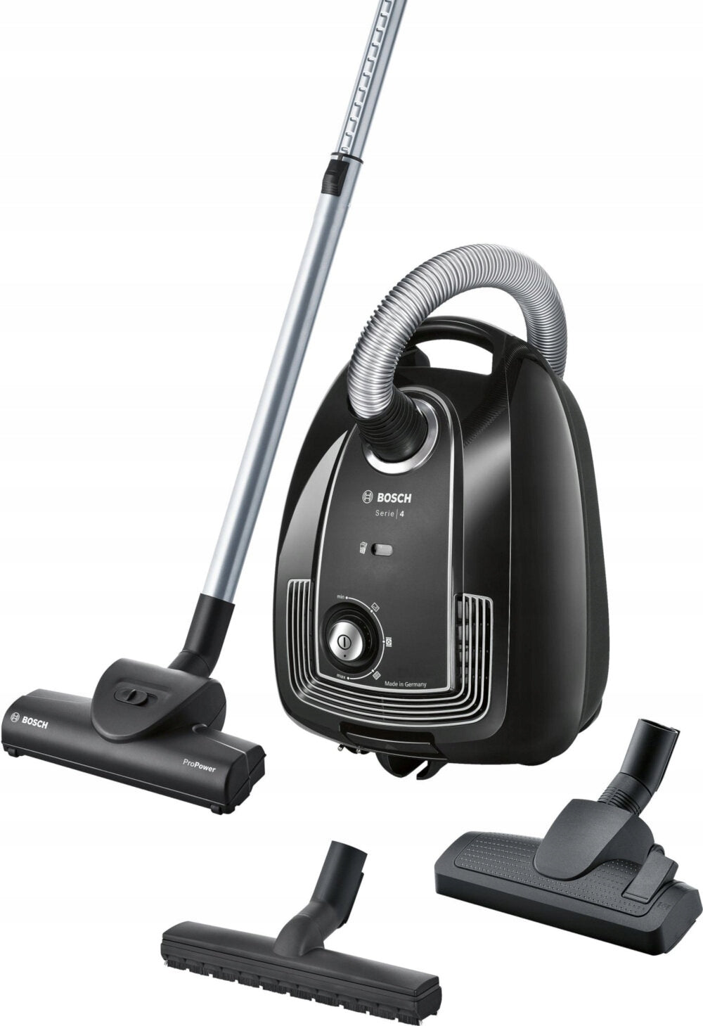 Bagged vacuum cleaner BOSCH BGLS48X350 + Turbo brush Design automatic cable retractor rubber wheels