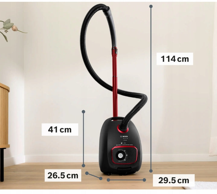 Bagged vacuum cleaner Bosch Series 4 BGB41POW1 850W 4l HEPA Turbobrush Power rating 850 W