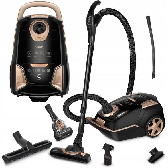 Bagged vacuum cleaner MPM MOD-55 Black and gold
