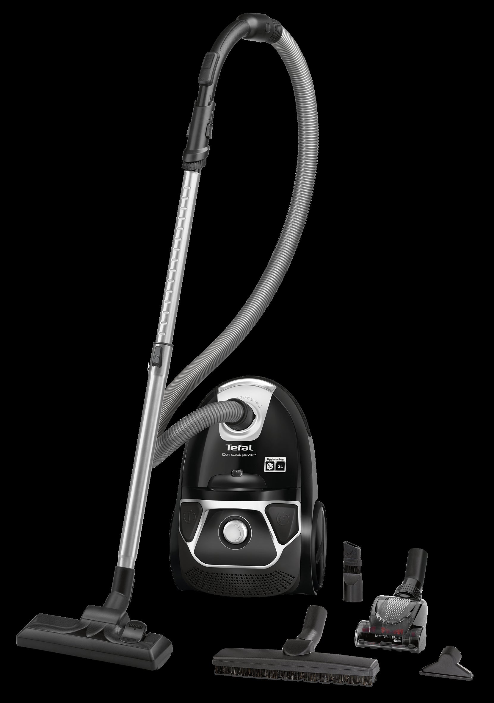Bagged vacuum cleaner Tefal Compact Power TW3985 EA turbo brush filter 750W Vacuum cleaner type bag