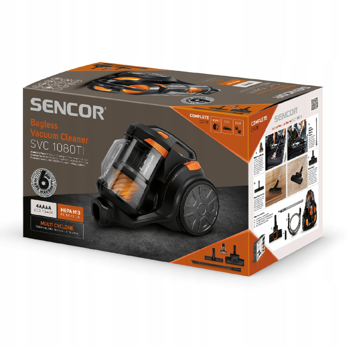 Bagless Vacuum Cleaner Sencor SVC 1080TI HEPA 700W Packaging status original