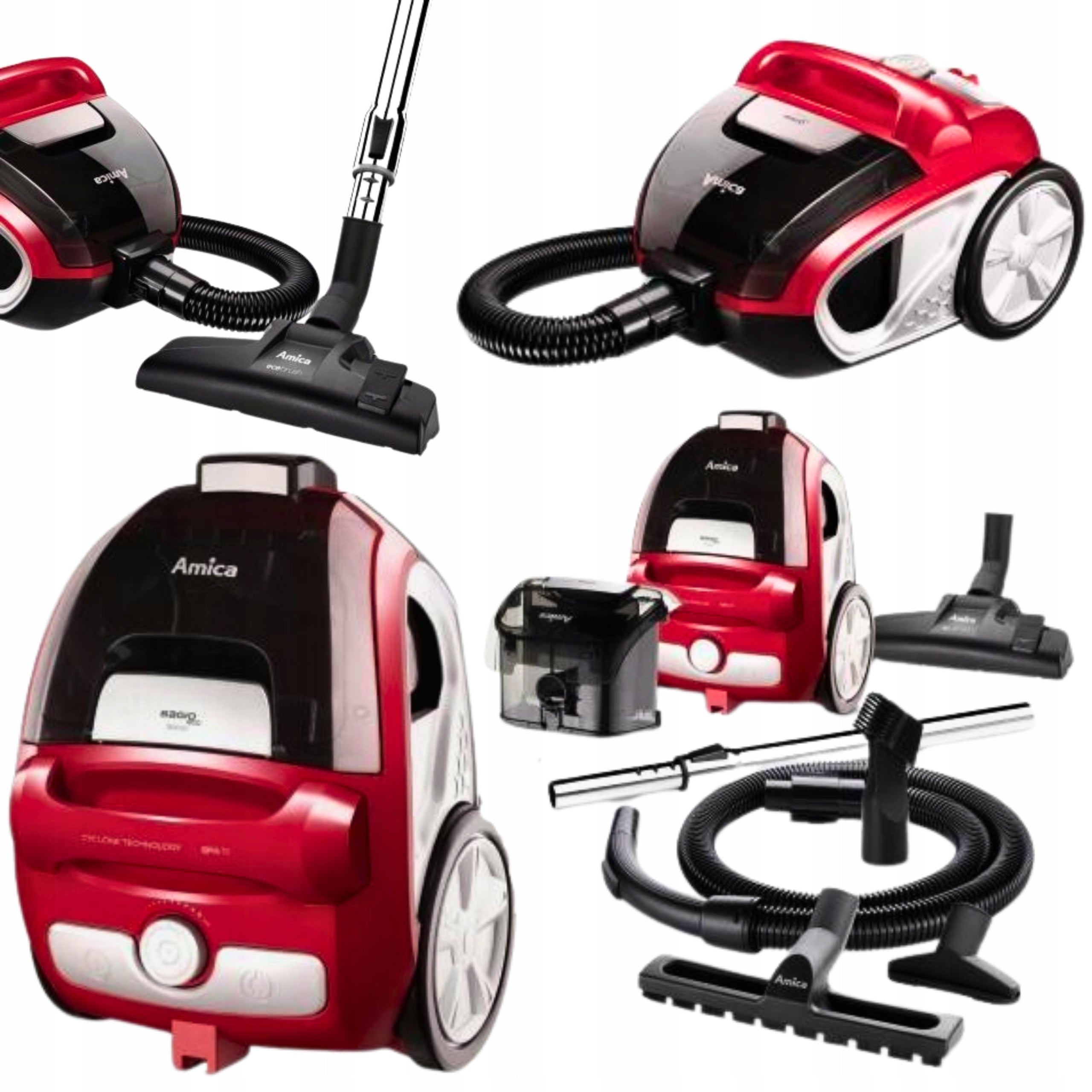 Bagless vacuum cleaner Amica BAGIO Eco VM3044 Operating range 8 m