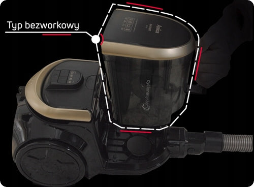 Bagless vacuum cleaner Amica VM 2010 Helio 850W EPA filter Soft wheels Vacuum cleaner type bagless