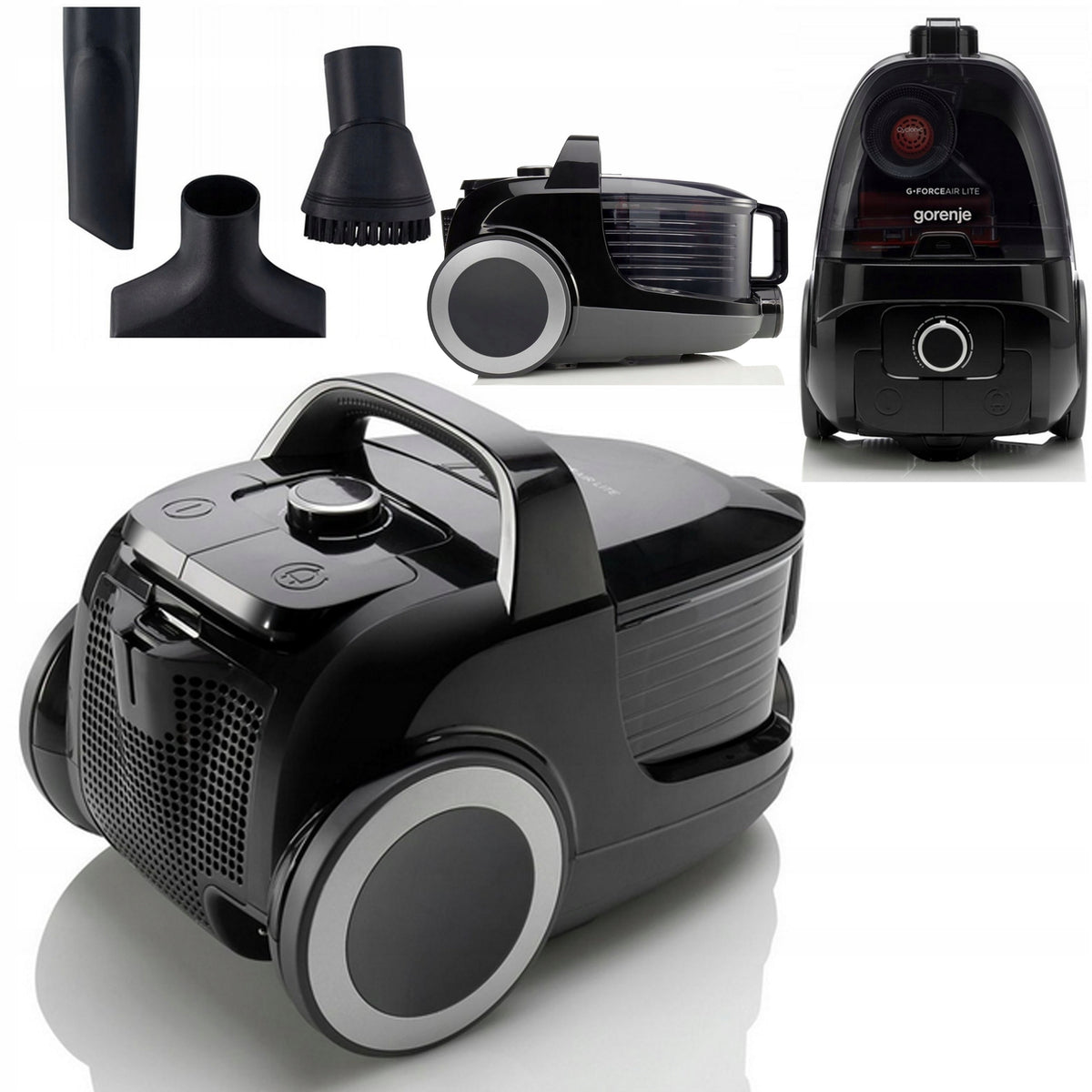 Bagless vacuum cleaner Gorenje VCEA03GALBKCY 700 W Black 3,3 l STRONG
