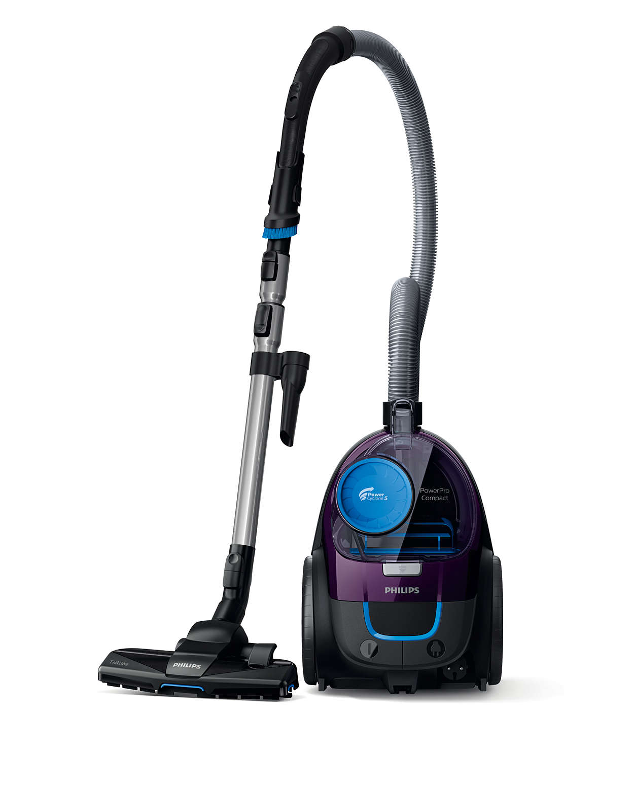 Bagless vacuum cleaner Philips powerful 900W anti-allergic with home filter 9m Brand Philips