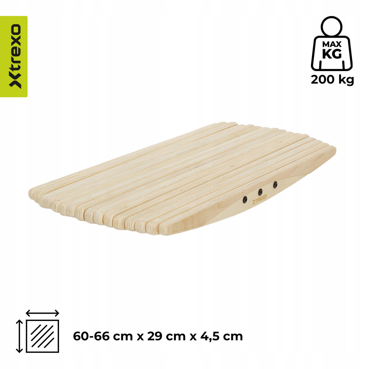 Balancing board XTREXO natural 17,5mm NON-SLIP STABLE DURABLE Brand Xtrexo