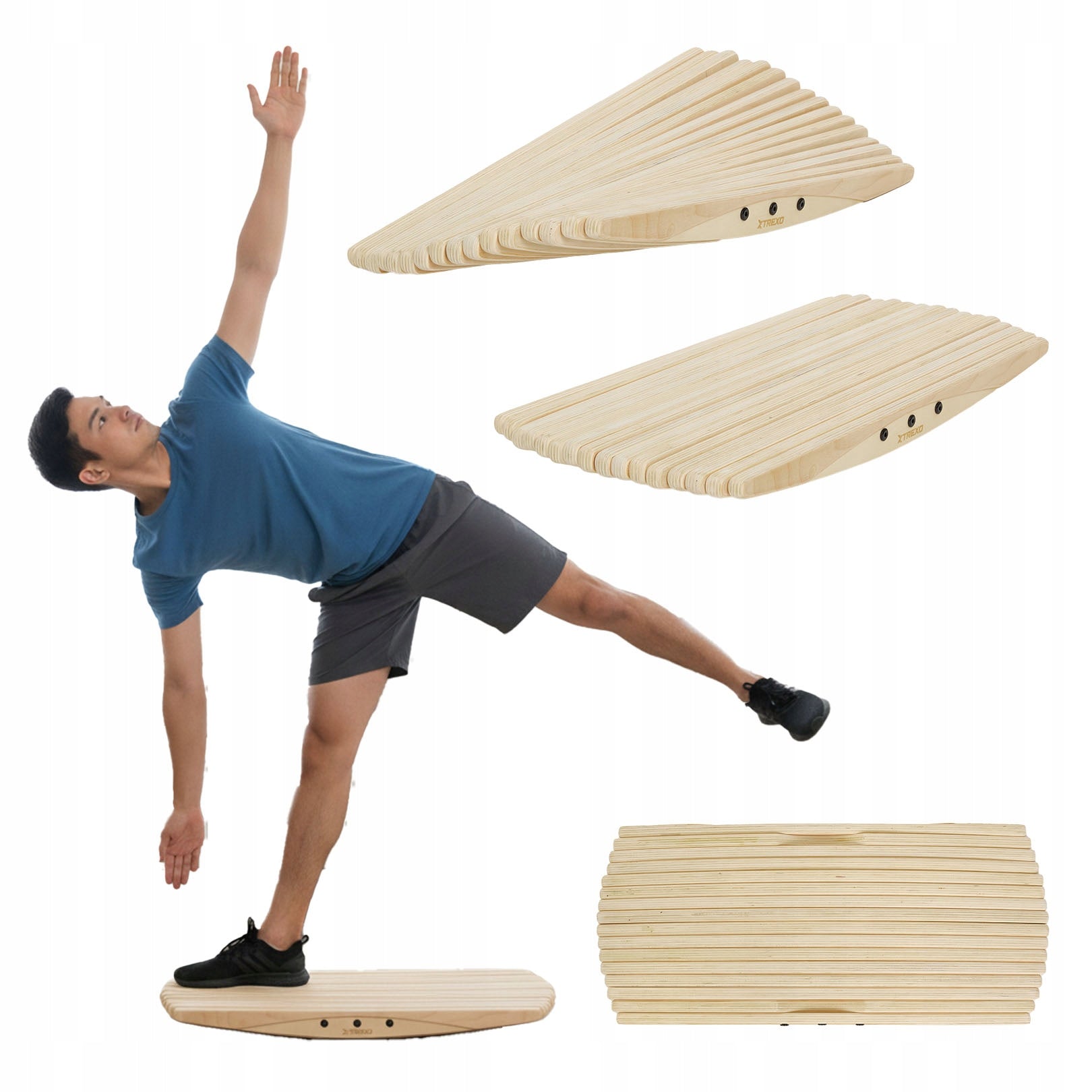 Balancing board XTREXO natural 17,5mm NON-SLIP STABLE DURABLE