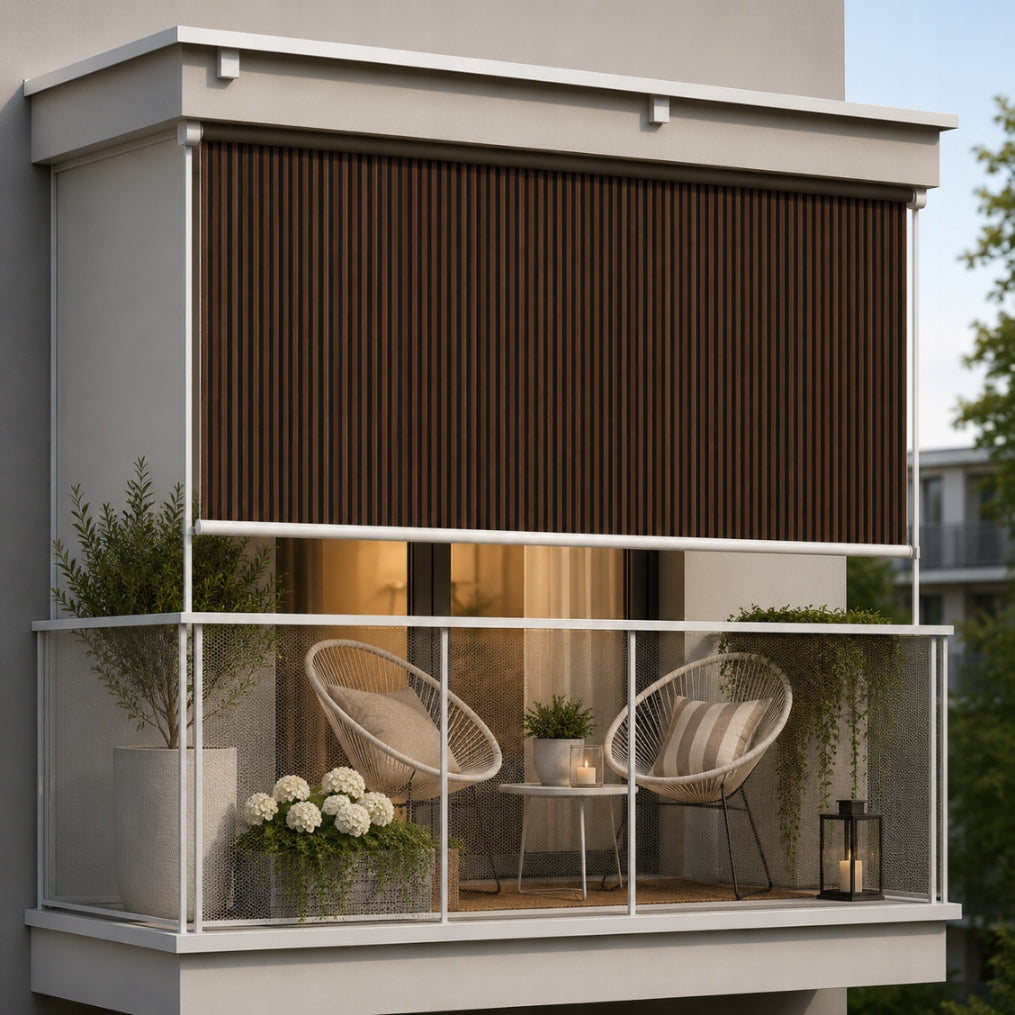 Balcony Awning Vertical Terrace Blind 1x2,3m rattan
