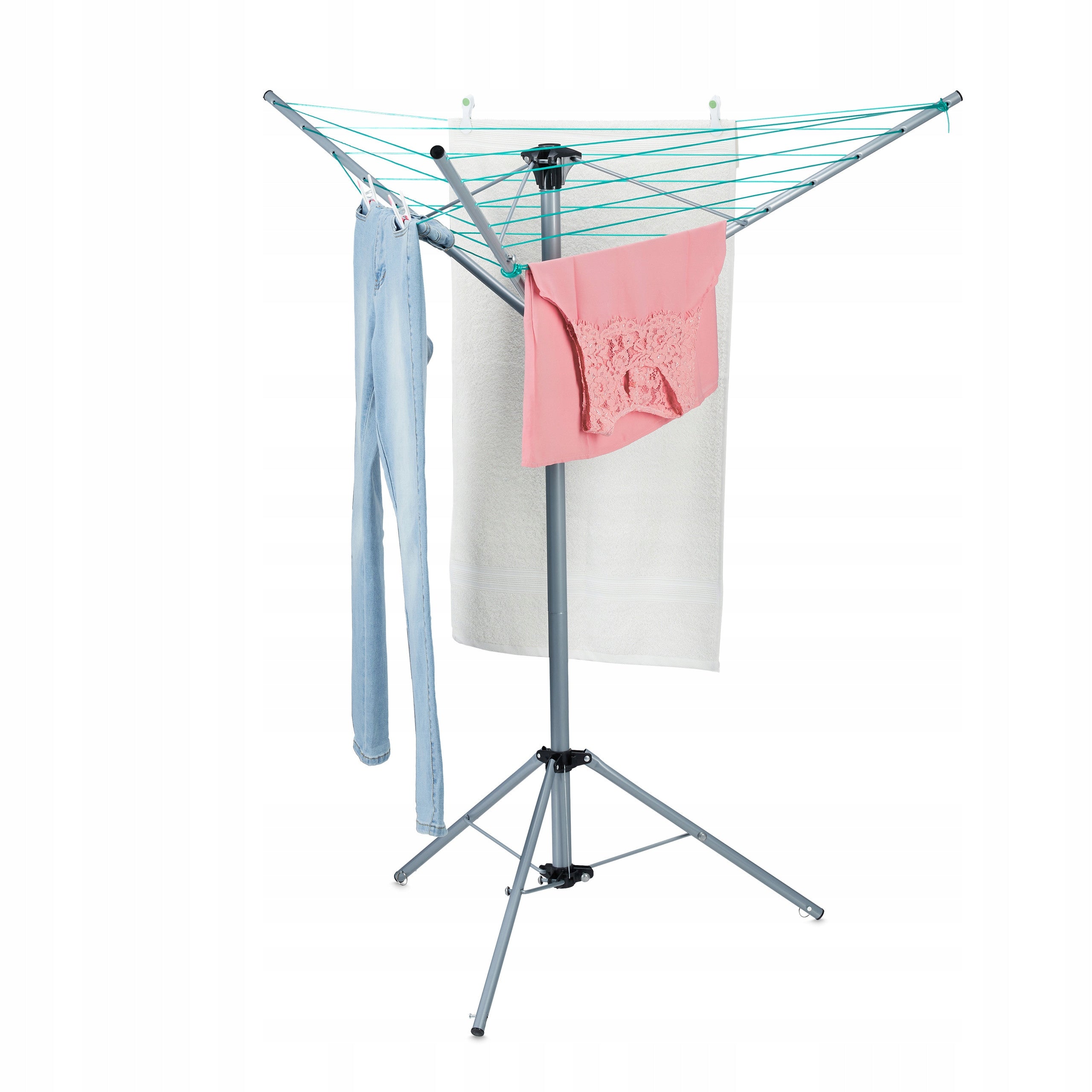 Balcony, garden, freestanding vertical dryer Relaxdays 135-140 cm x