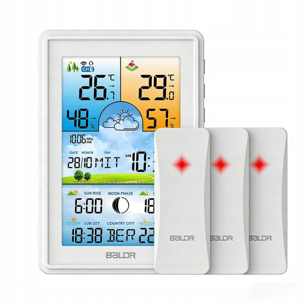 Baldr WIRELESS WEATHER STATION HYGROMETER + 3*SENSOR