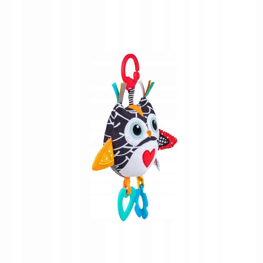 Balibazoo pendant rattle teether plush toy cuddly Owl Nela