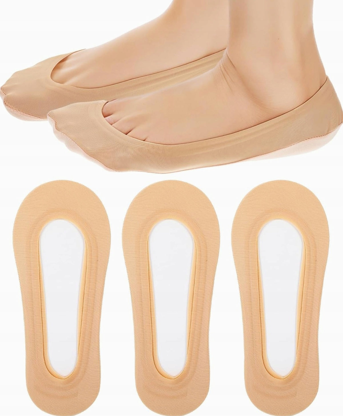 Ballerina socks 6 pairs breathable invisible women's non-slip