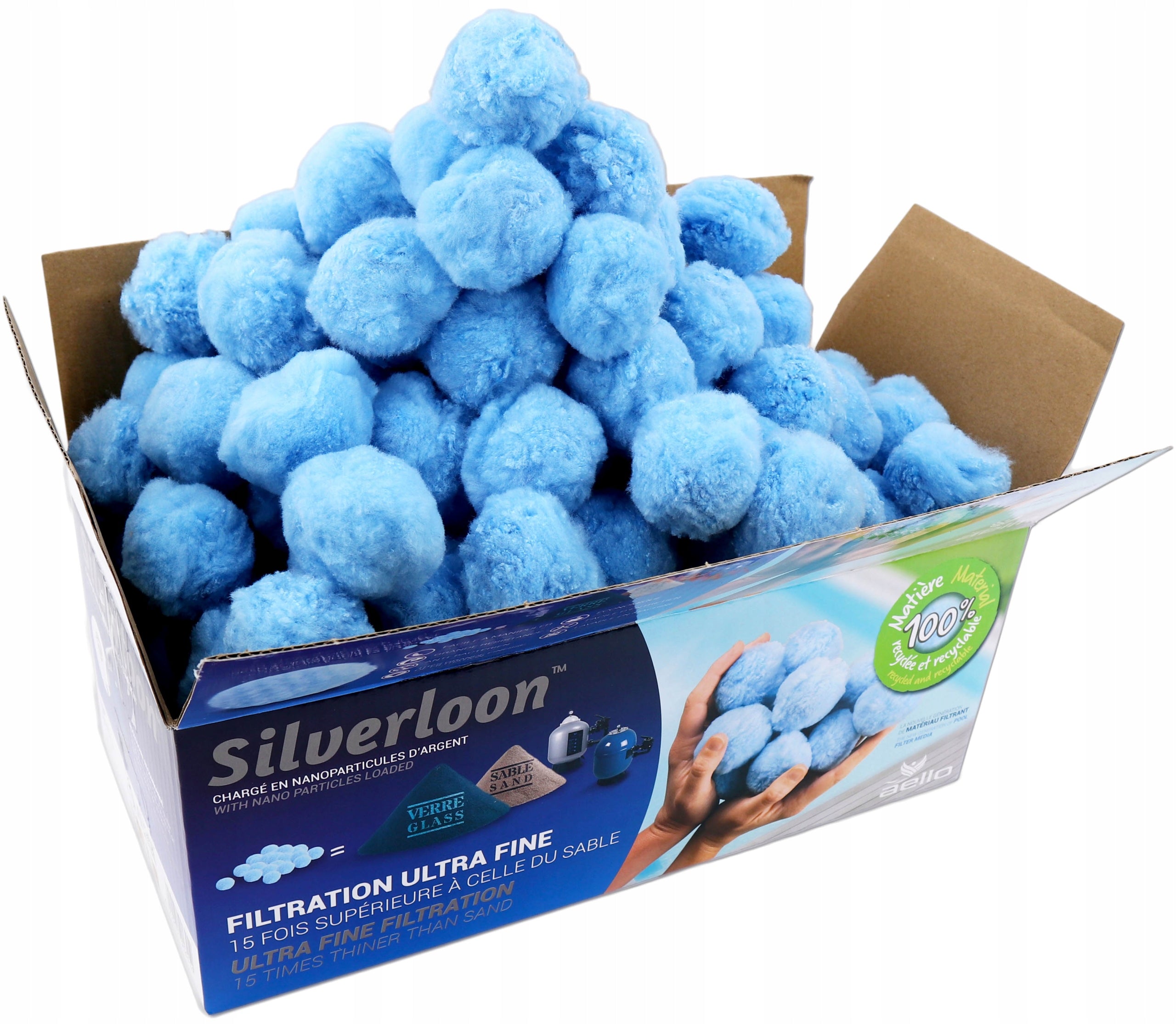 Balls with Silver Ions. Insert for the Silverloon Filtration Pool Filter Pump