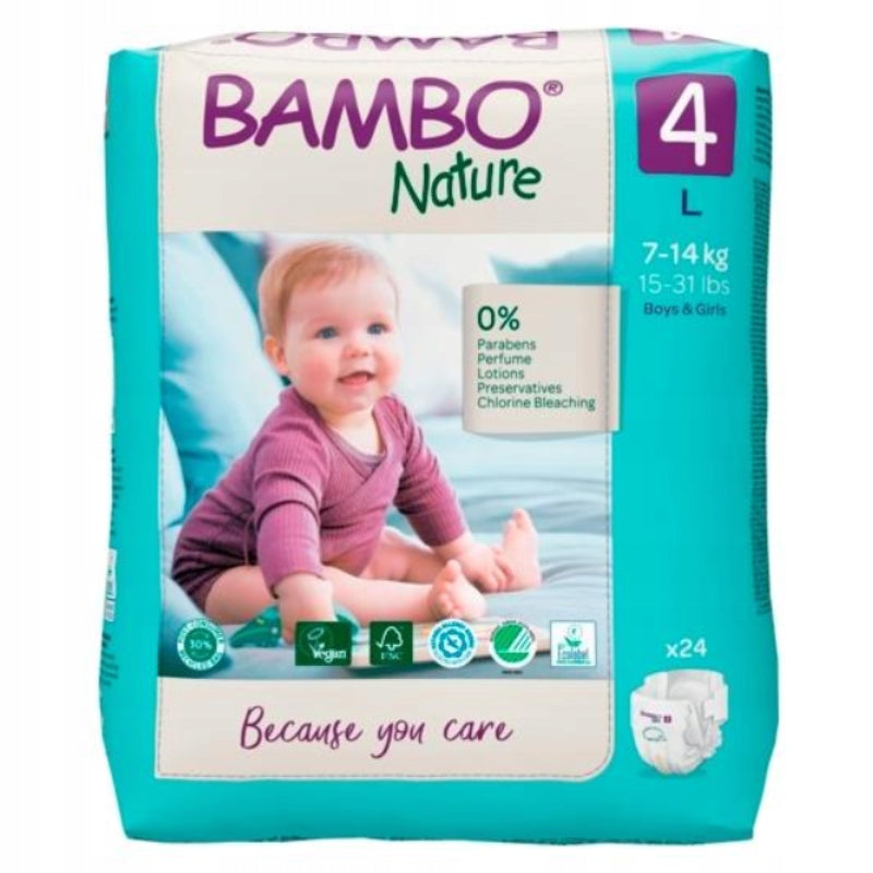 Bambo Nature 4 Maxi 7-14kg Diapers 24 Pack