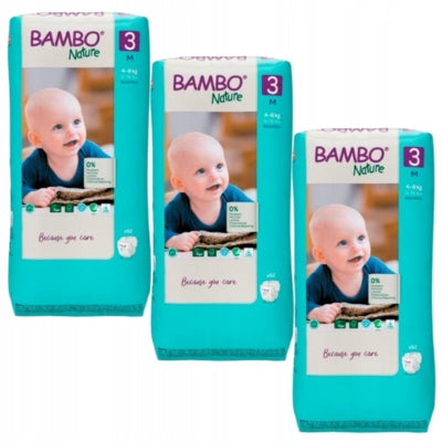 Bambo Nature Diapers 3 4-8kg 52pcs Breathable Comfortable Premium Diapers