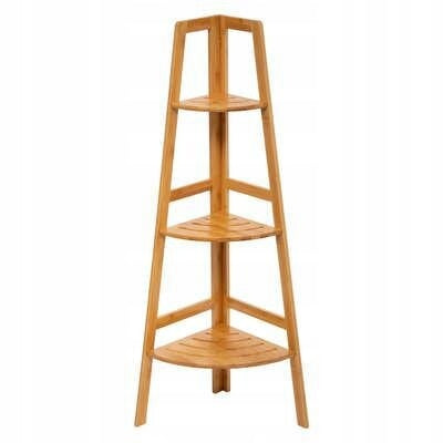 Bamboo CORNER BOOKCASE WITH THREE SHELVES NATURAL