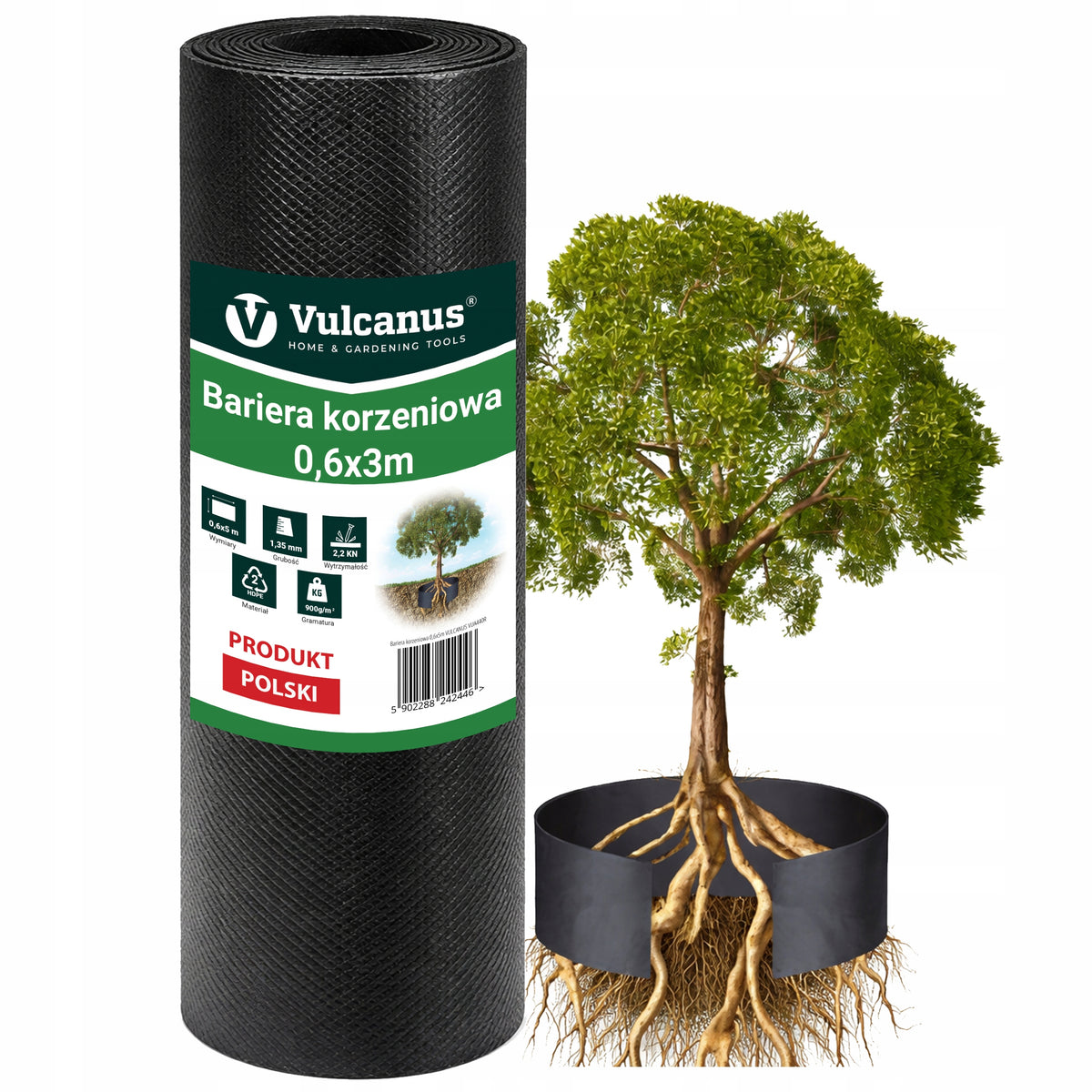 Bamboo Root Barrier 0,6x3m Anti-Root Protective Mat