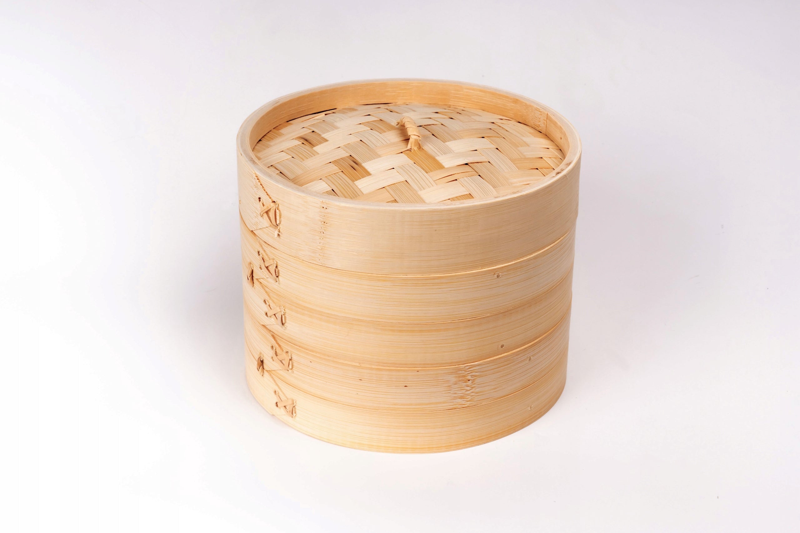 Bamboo Steamer 2-Level 18 cm Lid Steam Cooking Craft Wok Manufacturer code WS-733W319