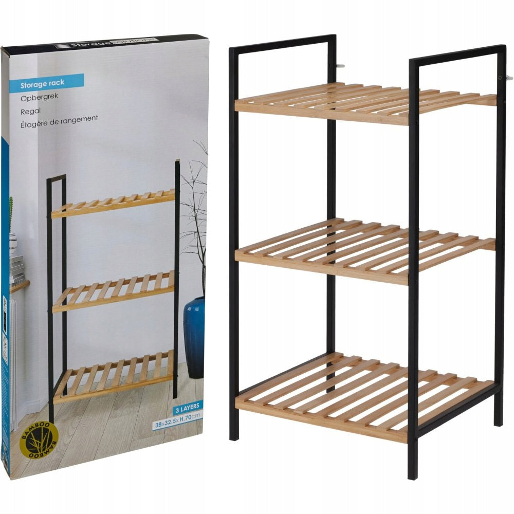 Bamboo bathroom shelf 3 shelves 38 x 32,5 x 70 cm Packaging status original