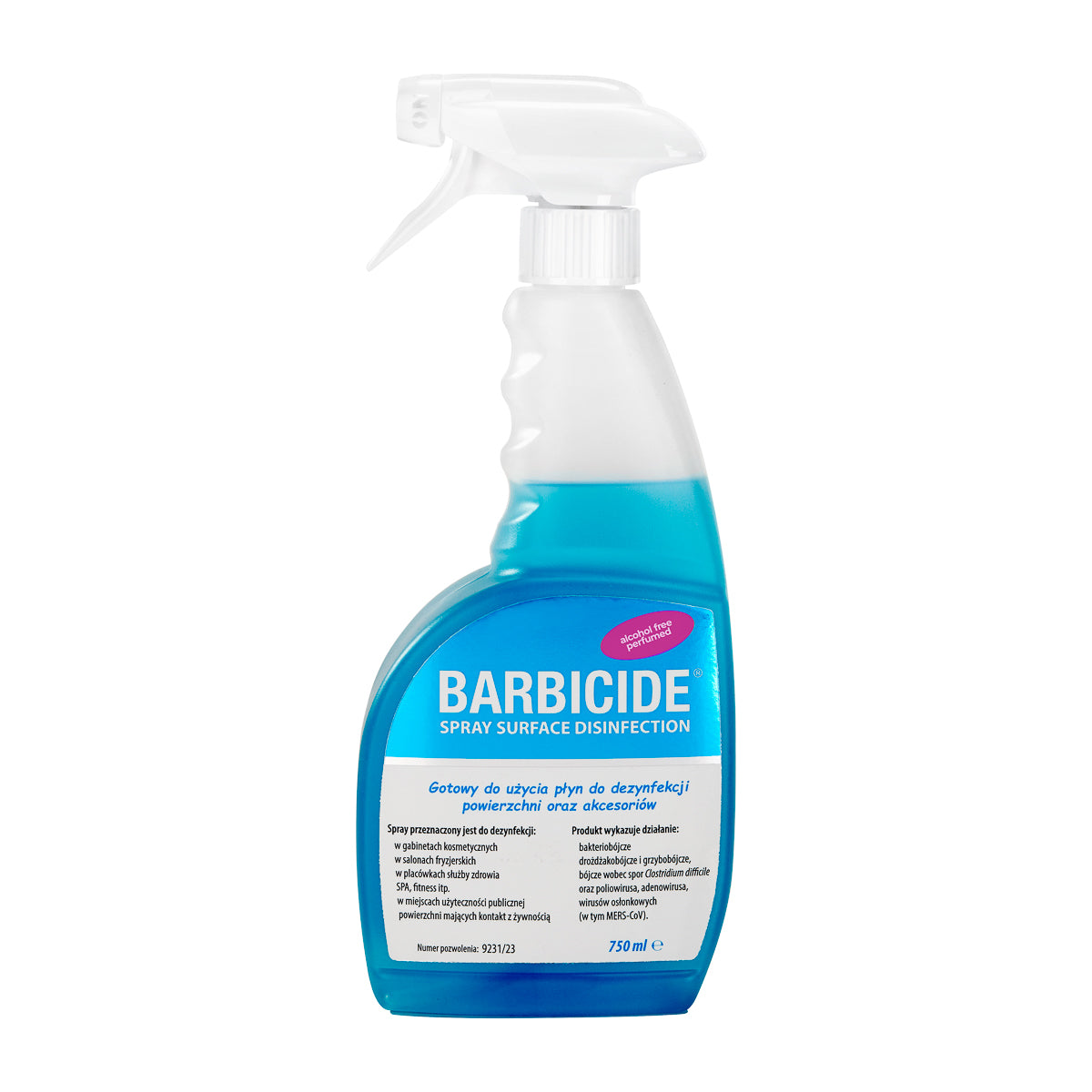 Barbicide fragrance surface disinfection spray 750 ml Manufacturer code AC148587
