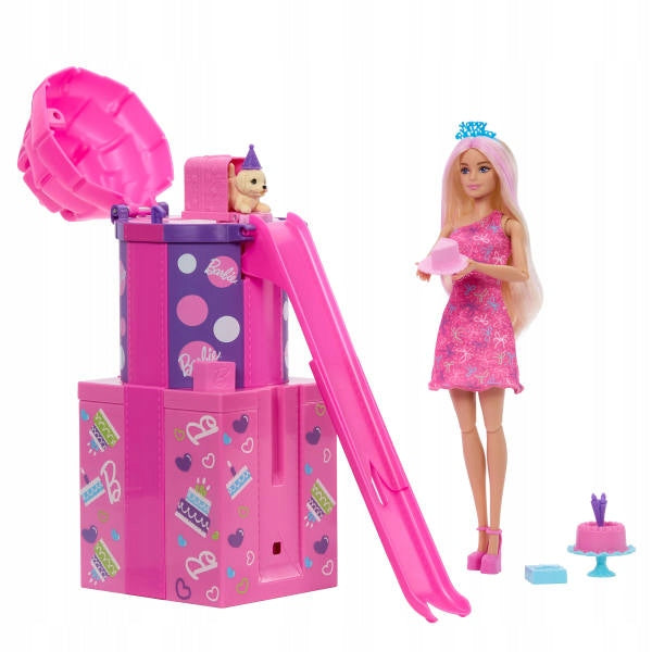 Barbie Birthday Surprise with Slide Doll Set Toy JKF66 Manufacturer code JKF66