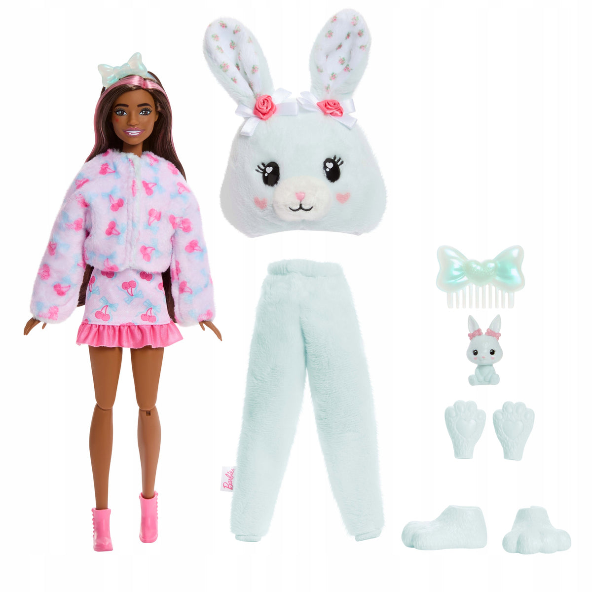 Barbie Cutie Reveal Doll Mint Bunny Toy Set 3+ JJP65