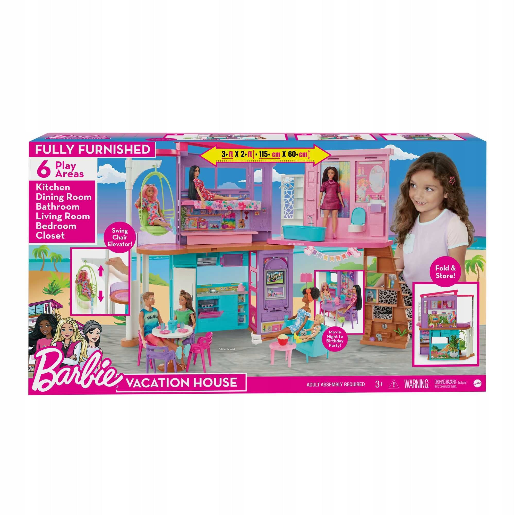 Barbie Holiday Dollhouse Playset HCD50