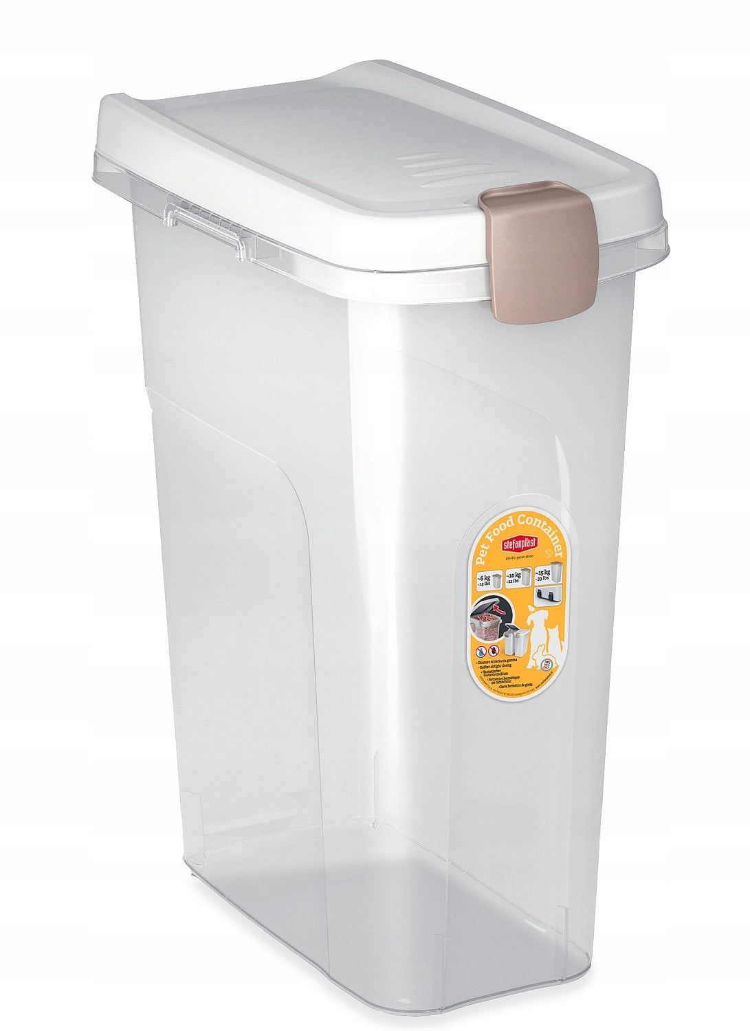 Barel Stefanplast s víkem průhledný 25 l / 12 kg