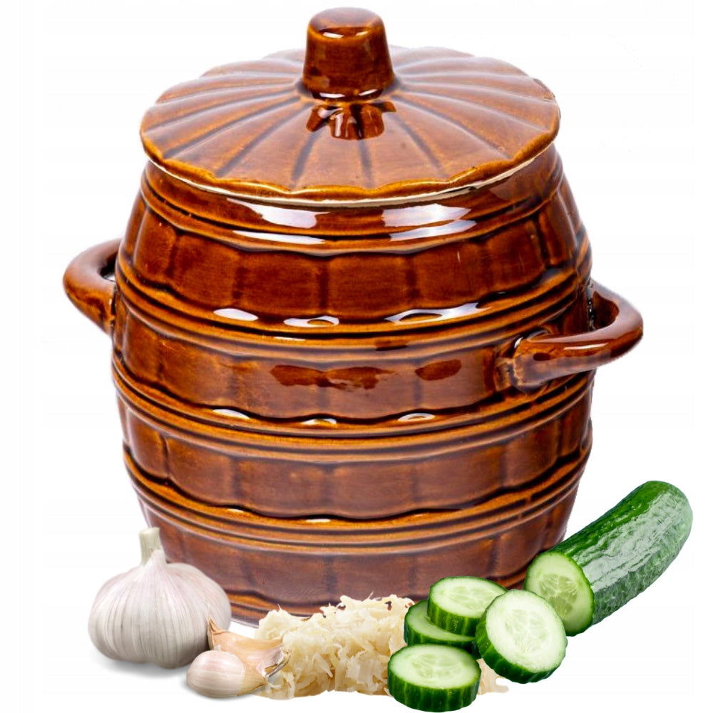 Barrel for pickling cabbage cucumbers pot stoneware for lard Poland 3,2L