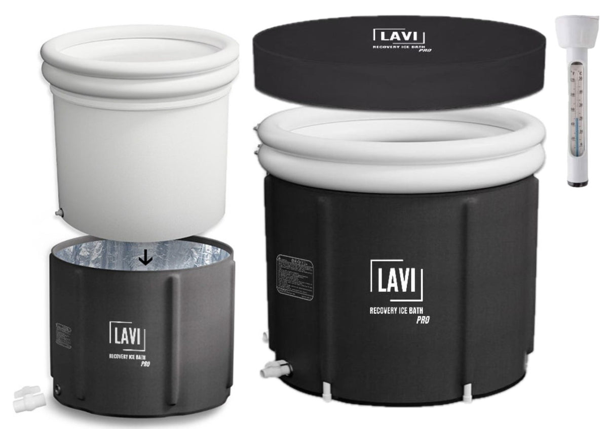 Barrel ice bath for swimming Lavi PRO 90x85 with thermometer XXL 540L