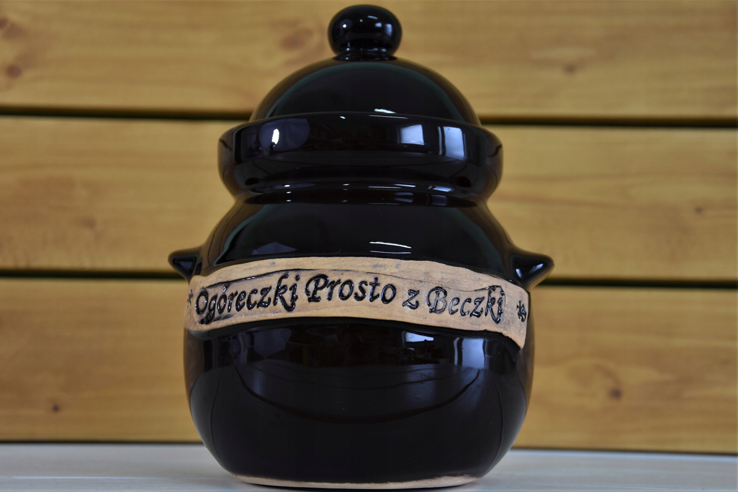 Barrel pot for pickling cucumbers, ceramics, Bolesławiec, 1.7L Manufacturer code ODW17