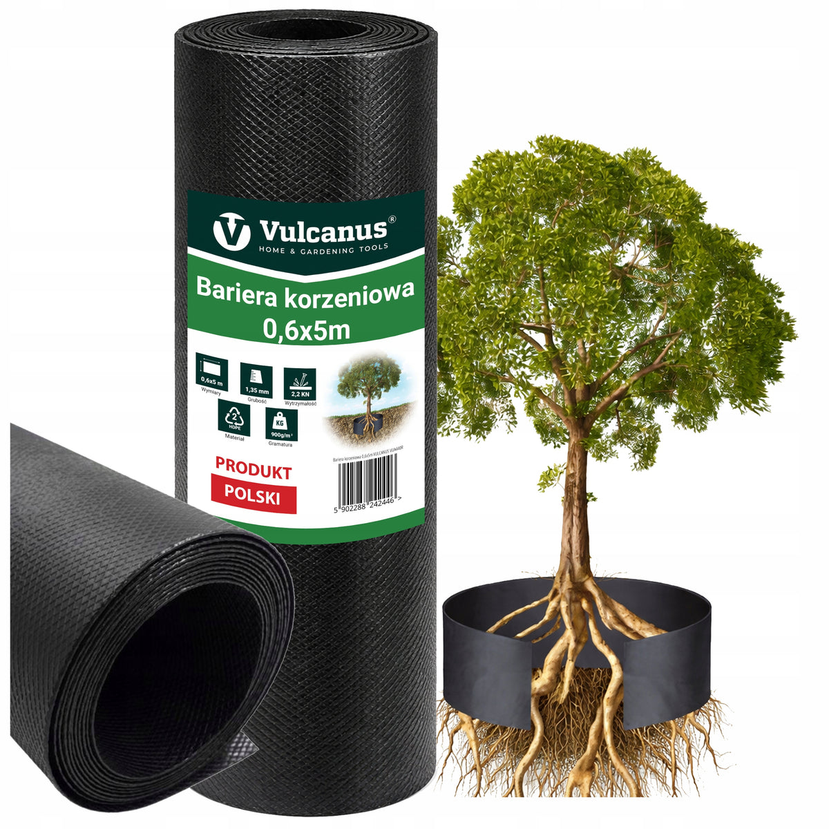 Barrier Against Roots 0,6x5m Root Shield Root Screen Strong