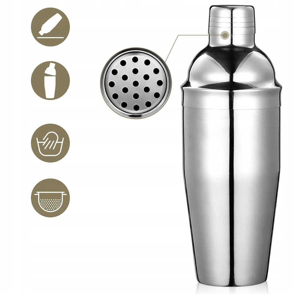 Bartending set for drinks 6 el Shaker 750 ml Muddler Jigger Pourer Spoon Manufacturer code DM-ZB-001