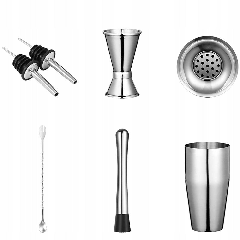 Bartending set for drinks 6 el Shaker 750 ml Muddler Jigger Pourer Spoon Packaging status original