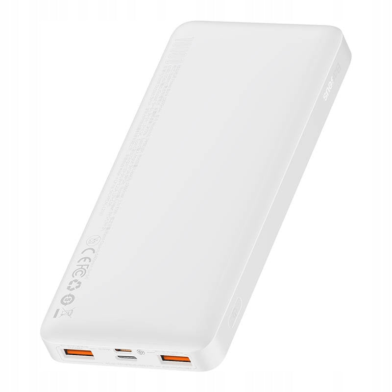 Baseus Powerbank Bipow 10000mAh Compatible 2x USB-C 20W LED Screen Color white