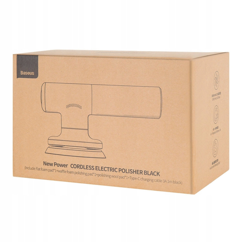 Baseus wireless electric polishing machine 30W 4000mAh black Product weight with unit packaging 1 kg