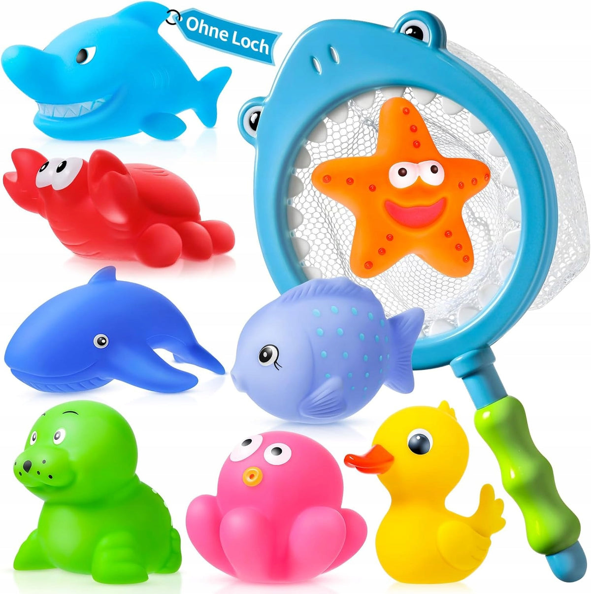 Bath Toys for Kids Bathtub Figurines Set of 9 Elements