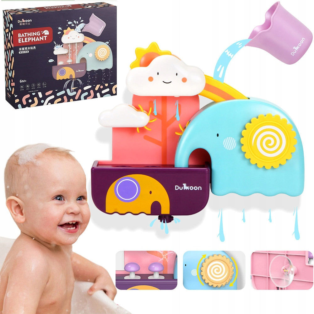 Bath Water Fountain Toy for Kids Tap Elephant Water Grinder Elephant