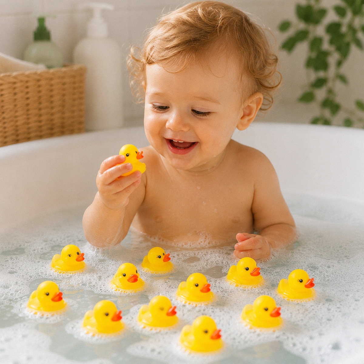 Bath toys rubber ducks Ducks squeakers 12 pieces for children Packaging status original