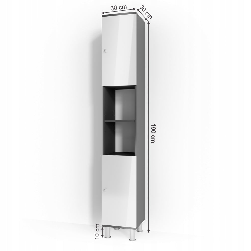 Bathroom Bookcase Vicco Anthracite Möbel_2192 30 c Front color white
