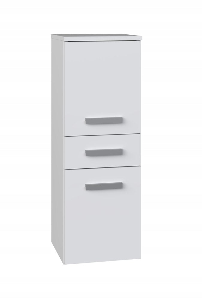 Bathroom Cabinet 30cm White Standing with Shelf Narrow Post Shelves White Packaging status original