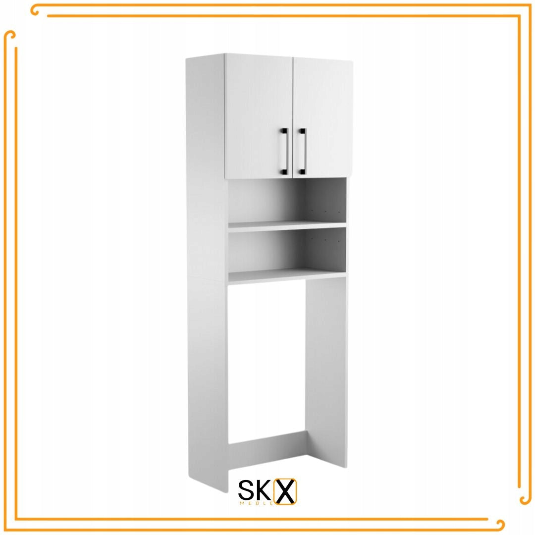 Bathroom Cabinet Over Washing Machine Dryer Post Bookcase Household Appliances White Brand SKXMeble
